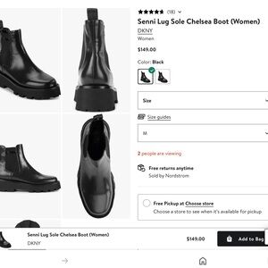 DKNY Senni Black Chelsea Boots